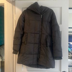 Grey Long Puffer Coat